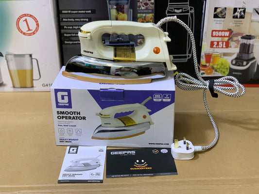 Geepas Brand Dry Iron 1200 watt and Ceramic Nonstick plates | Model : 2780
