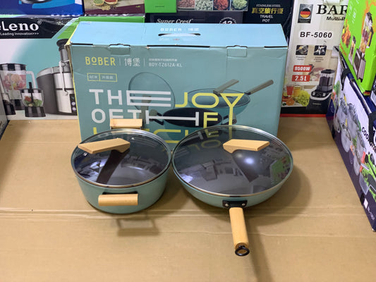 BOBER Ceramic cookware set 2 pieces Frying pans 30cm and casserole 26cm