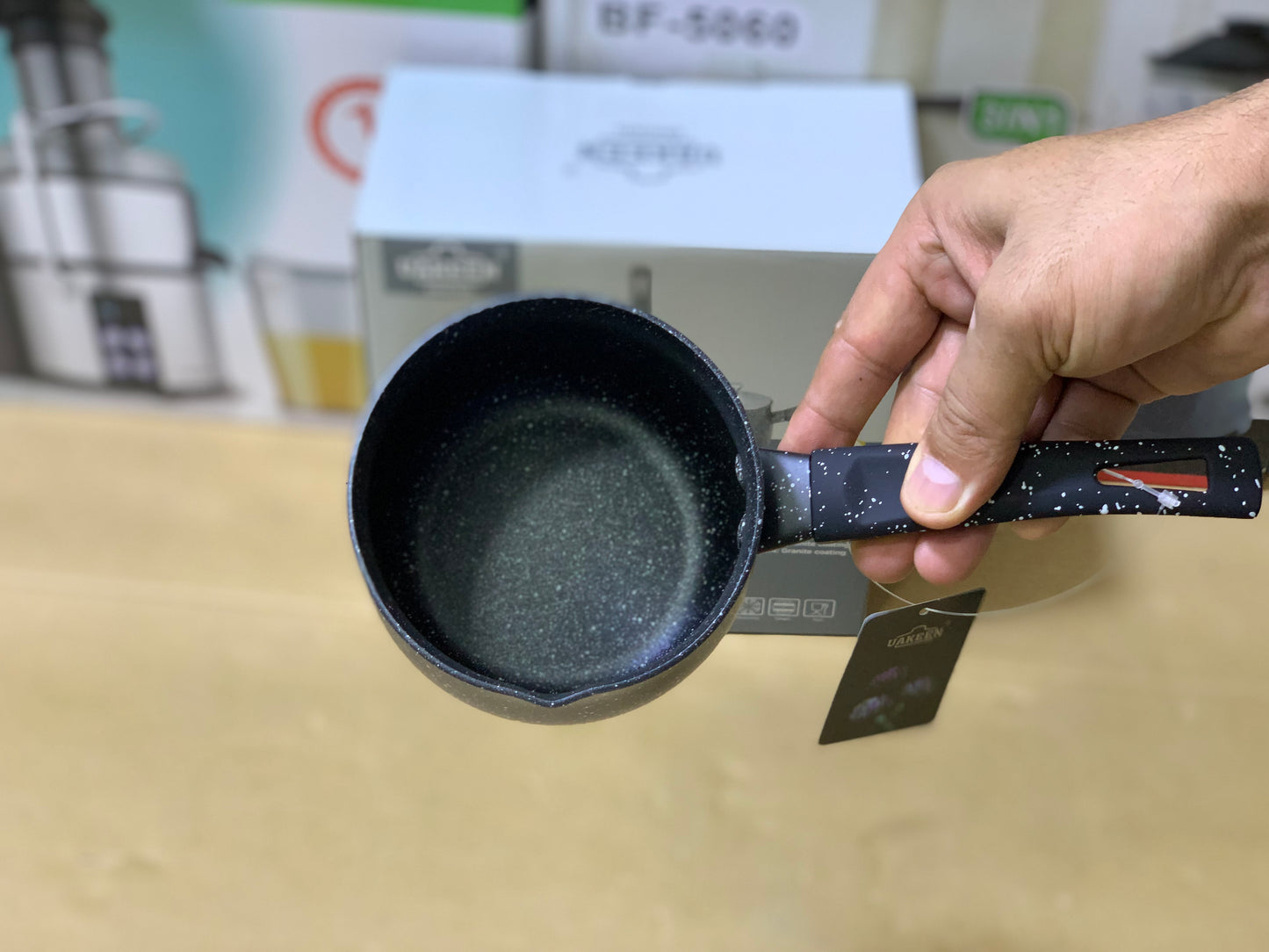 Uakeen Brand 6 Pieces Sauce Pan Set | Granite coating nonstick | Cooware set