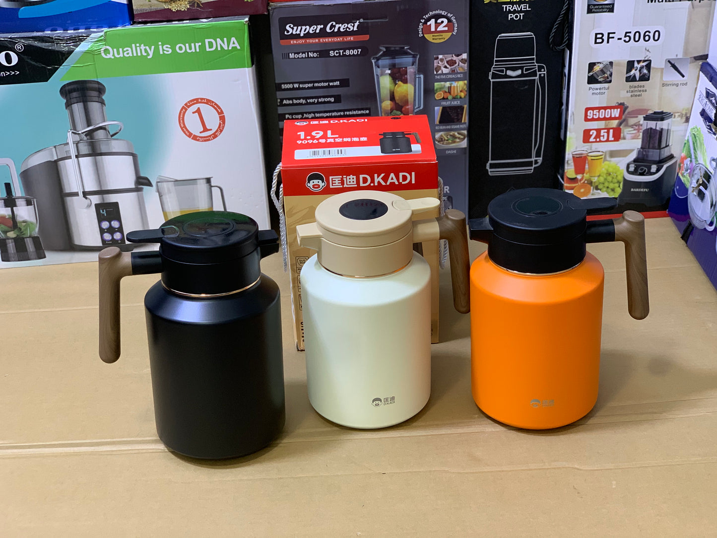 D-Kadi Tea and coffee Thermos SUS304 |Hot&Cold 24hrs Tea Kettle 1900 ml | Model:9096