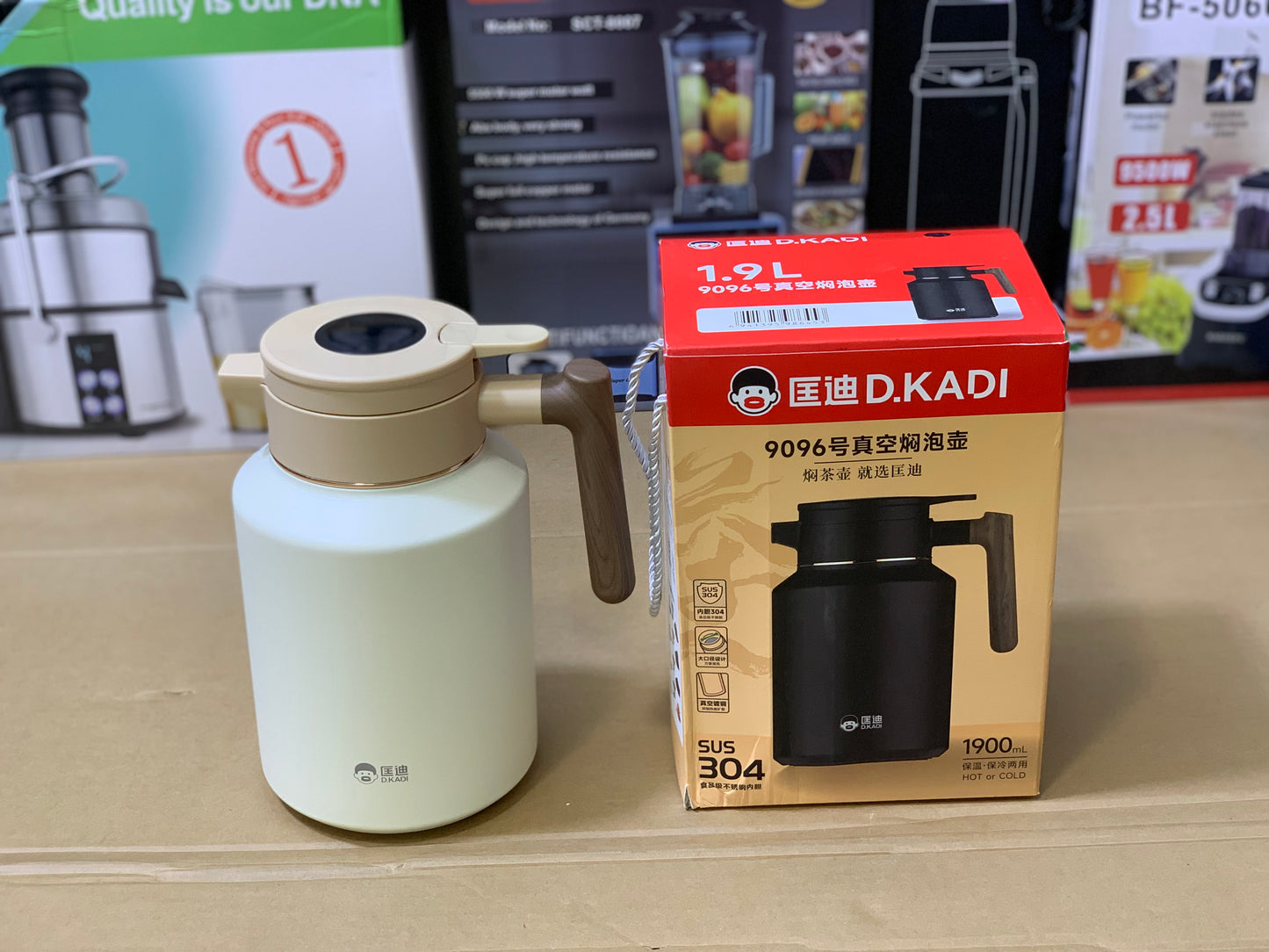 D-Kadi Tea and coffee Thermos SUS304 |Hot&Cold 24hrs Tea Kettle 1900 ml | Model:9096