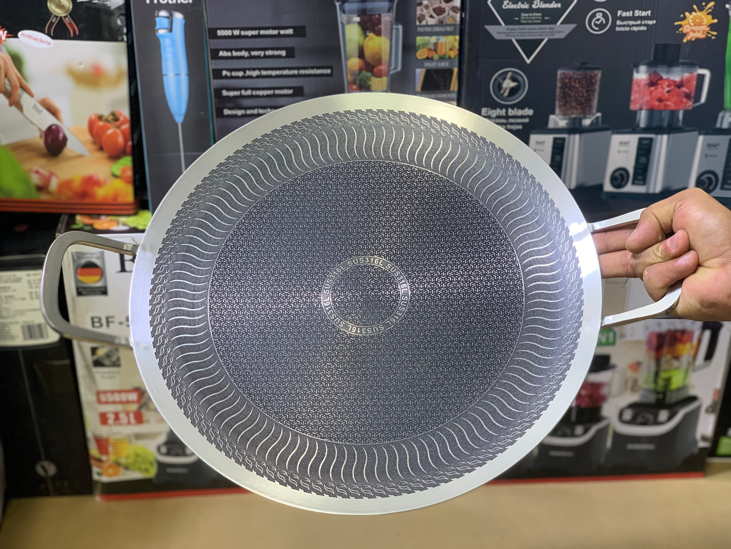 Laser Coating Sparking Design Tawa | SUS316 Stainless Steel