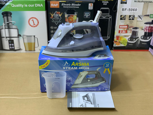 Arshia Brand Steam Iron AS240-789 | 2400 watt Nonstick Plate