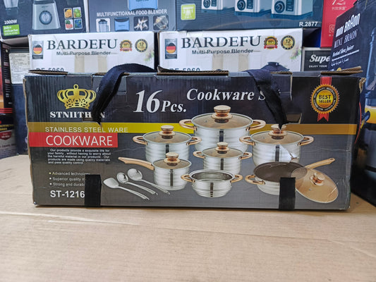 High Quality Cookware set 16 pcs Stainless steel