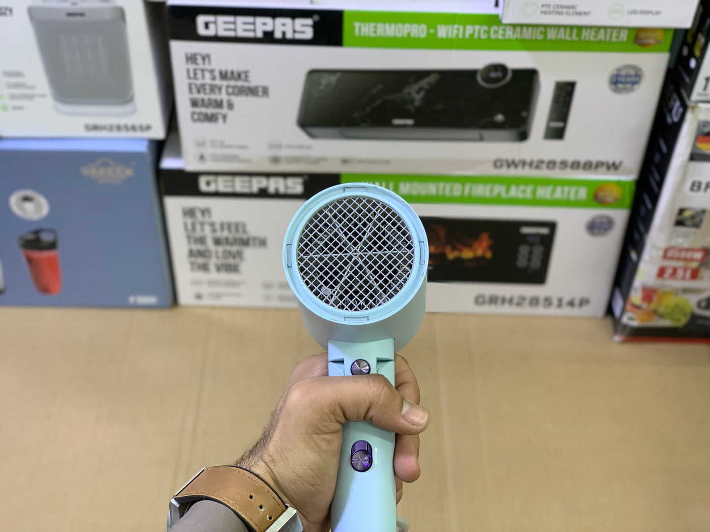 Kolax brand Hair dryer 2100 watt and 2 level speed Foldable over heating protection 350ml capacity