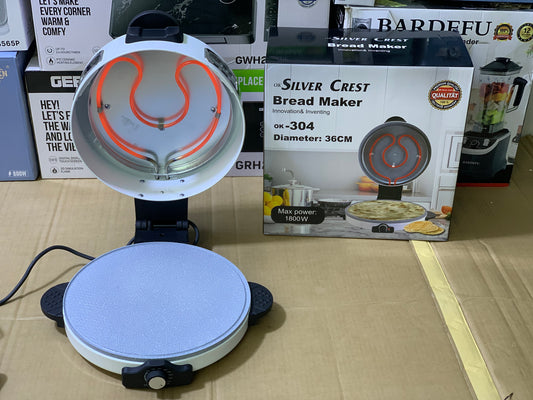 Ok Silver Crest Roti and Pizza maker Pure Nonstick plates 36cm and 1800 watt | Bread maker